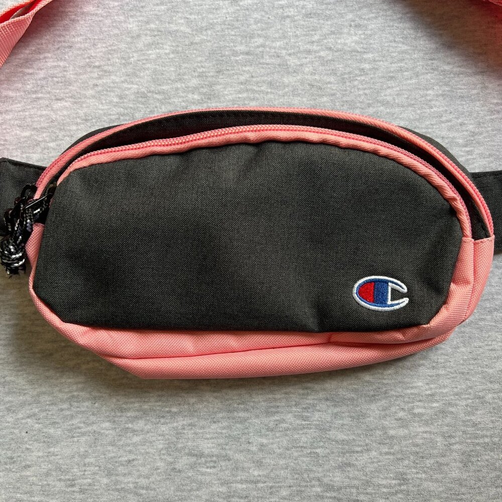 Champion‎ OSFA Pink & Black Adjustable Waist Pack With Zipper Closures